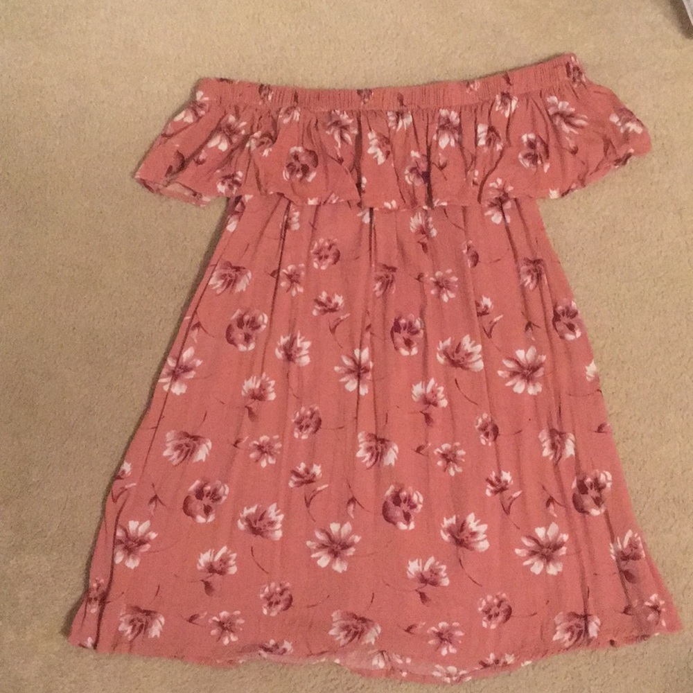 Over the shoulder floral dress